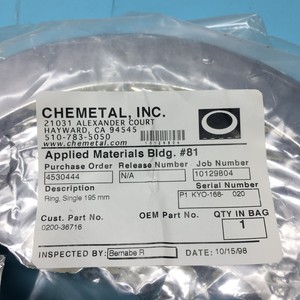 AMAT 0200-36716 <b>Ring</b> Single, 195mm, <b>Ceramic</b>, 128830 - Trusted Global Legacy Semiconductor Equipment and Parts at - Product Image 1