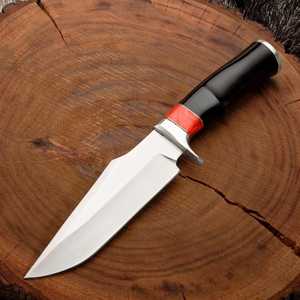 Couteaux de chasse faits à la main en gros, très demandés, en acier au carbone, lame fixe, manche en bois, pour survie en extérieur et camping, avec étui - Product Image 3