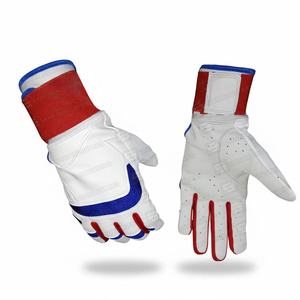 Guantes de Bateo de Béisbol y Sóftbol Profesionales Personalizados a Precio de Fábrica, Cuero Vacuno, Ambidiestros, Puño Largo, Doble Correa, Personalizados - Product Image 1