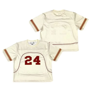 Custom Mesh Football Jersey Cropped Boxy Tee <b>Polyester</b> Sublimation Sports <b>T</b> <b>Shirt</b> Wholesale - Product Image 1
