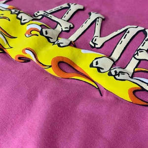 Acid Wash Vintage Style T-Shirt | Custom 3D Puff Print Streetwear Graphic Tee - Product Image 4