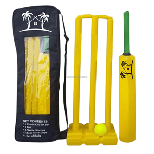 Ensemble de batte de cricket en plastique, kit de cricket de plage, logo personnalisé, cadeau promotionnel, jeu de jardin en Australie, enfants, adultes, durable, OEM, piquets - Product Image 2
