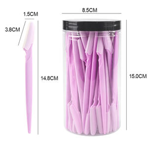 Ensemble de 8 outils professionnels de dermaplaning, outil de précision pour la mise en forme des sourcils, éliminateur de poils du visage, couleurs personnalisées, rasoir facial en acier inoxydable - Product Image 2