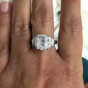 Moissanite Tennis Bracelet <b>925</b> Sterling <b>Silver</b> Luxury Iced Out Diamond Look Adjustable Clasp Fine Jewelry - Product Image 3