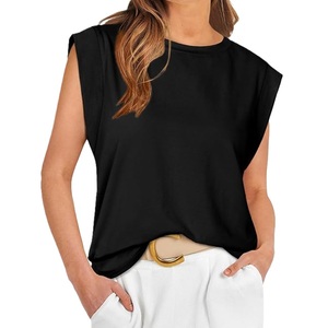 Débardeur pour femme en coton uni, confortable, sans manches, décontracté, doux, respirant, léger, idéal pour l'été - Product Image 3
