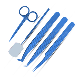 Pinzas de Precisión Extrema de Acero Inoxidable Japonés, Tipo Espejo, Clásicas, para Expertos, Máximo Control, Antiestáticas, Duraderas, para Pestañas - Product Image 1