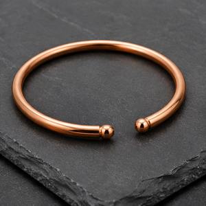 Traditional Ayurvedic Round <b>Wire</b> Solid Copper Health Bracelet Fashionable Metal Jewelry Exquisite Embossed Design - Product Image 2