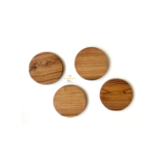 Sous-verres en bois naturel écologiques, ensemble de sous-verres en bois massif pour tasses à café, thé, mugs, protection de table - Product Image 3