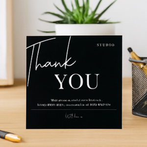 Cartes de remerciement personnalisées de luxe en papier, imprimées en couleur, cartes d'emballage professionnelles avec design personnalisé - Product Image 1