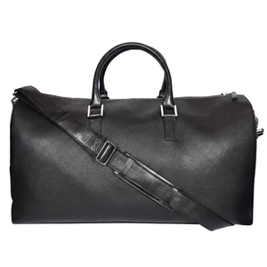 Bolsa de Viaje de Cuero Genuino Negro Premium para Hombre - Bolsa de Gimnasio de Gran Capacidad para Fin de Semana - Product Image 1