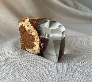 Wooden Resin Ring <b>Box</b> – Beautiful Handmade <b>Keepsake</b> for Wedding & Engagement Rings - Product Image 1