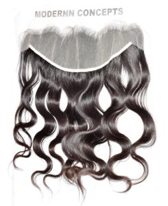 Cabello Humano Natural Virgen 100% al por Mayor, con Cutícula Alineada, Trama Genius, Frontal 13*4, Ondulado, de Templo Indio Negro Mink, Económico - Product Image 4