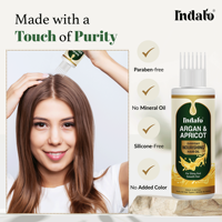 Aceite Capilar Vegano Orgánico de Argán y Albaricoque para Cabello Seco y Encrespado - Hidratante Antiencrespamiento, Fabricante a Granel de Marca Privada