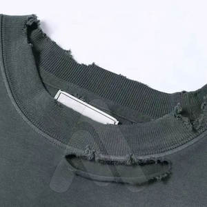 T-shirt Homme Personnalisé OEM Style Urbain Effet Vieilli Col Rond Qualité Supérieure Coupe Classique 100% Coton Séchage Rapide Écologique - Product Image 2