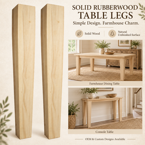 Solid Wood <b>Table</b> <b>Leg</b> Solid Wood Furniture <b>Leg</b> Rectangular Minimalist Design <b>Table</b> Base Easy Installation - Product Image 3