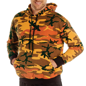 Sweat à capuche pour homme en coton 100% écologique respirant, coupe classique, molletonné, décontracté, hiver, extérieur, imprimé - Product Image 5