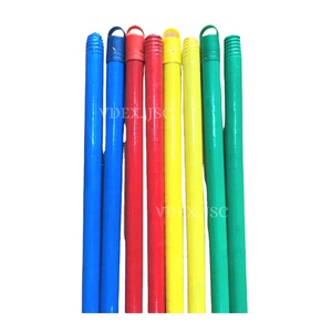 Venta directa de fábrica, económica, 120cm, eucalipto recubierto de PVC, manijas largas de escoba de madera, herramientas de limpieza para jardines domésticos - Product Image 1