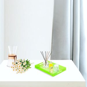 Bandeja de Servir Acrílica con Asas, Bandeja Decorativa de Acrílico para Baño, Escritorio, Almacenamiento, Bandeja para Comida, Té, Frutas, Cena, Aperitivos - Product Image 3