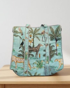 Quilted Cotton <b>Tote</b> Bag Eco Friendly Reusable Handmade Shopping Carry Bag Soft Lightweight Everyday Use Gift - Product Image 2