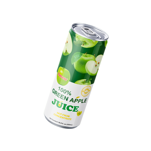 Jugo de Frutas y Verduras OEM/ODM, Lata Delgada de 330 ml, Jugo de Manzana Verde 100% NFC, Bebida de Jugo de Frutas de Marca Privada - Product Image 2
