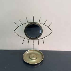 Modern Iron <b>Table</b> Top <b>Vanity</b> Decorative <b>Mirror</b> with Gold Finish - Product Image 6