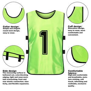 Chalecos de Entrenamiento de Fútbol de Malla Estampada de Alta Calidad, Chalecos de Fútbol Reversibles, Chalecos de Entrenamiento Deportivos Ligeros y Transpirables - Product Image 5