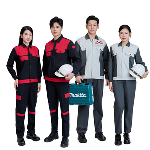 Tenue de travail la plus vendue, nouveau style, ensemble bleu foncé, vêtements de soudeur, vêtements de travail personnalisés, combinaisons de travail usagées pour hommes, uniforme d'usine FMF - Product Image 1