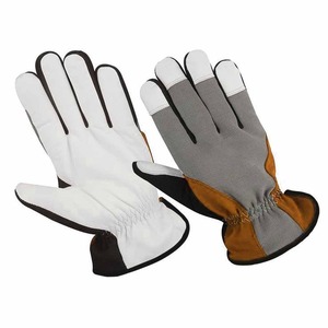 Guantes de Trabajo, Guantes de Seguridad de Cuero de Alta Calidad, Cuero Granulado, Blanco y Negro, Protección para las Manos - Product Image 5
