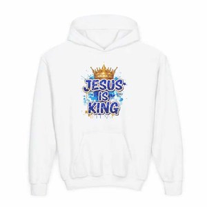 Sudadera con Capucha 'Jesus Is King God Is Faithful' para Hombre, Mujer y Jóvenes, Felpa Francesa, Bordado de Letras Personalizado, Ropa al por Mayor - Product Image 2