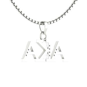Silver Horizontal Letter <b>Necklace</b> Women Sterling Silver Pendant Jewelry Elegant Fashion Accessory <b>Statement</b> <b>Necklace</b> Gift Daily - Product Image 2