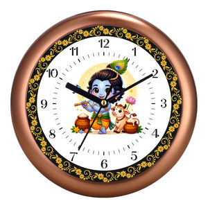 Reloj de Pared Religioso de Plástico con Acabado Dorado Liviya Lord Hanuman - Decoración Personalizada para el Hogar para Graduación y Día del Padre - Product Image 3