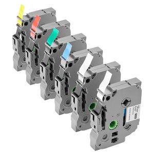 Lot de 6 recharges de rubans colorés de 0,47/12 mm pour étiqueteuse, compatibles avec divers types de remplacements P-Touch pour Brother - Product Image 4