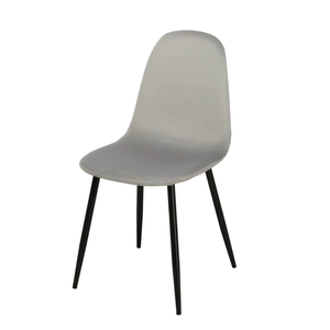 Silla de Comedor Moderna de Terciopelo con Patas de Metal Negro, Silla Lateral Tapizada sin Brazos para Comedor, Cocina, Cafetería y Restaurante - Product Image 6
