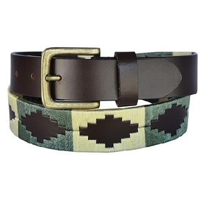 Premium Argentina Leather <b>Belt</b>\Custom Leisure Sport Embroidered Polo <b>Belt</b> Emboss Genuine <b>Belt</b> with Customization logo - Product Image 3