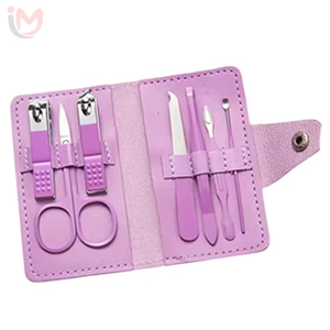 Lujoso Kit de Manicura 5 en 1 de Acero Inoxidable con Cortaúñas, Tijeras y Lima, Set Portátil en Caja de Color para Adultos - Product Image 4