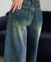 Cotton Denim Breathable Stretch Lightweight Jeans Mid Waist <b>Boot</b> Cut Vintage Soft-Touch Non-Restrictive - Product Image 5