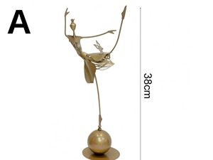 Figura Decorativa de Mujer Bailarina de Danza del Vientre en Metal Dorado, Ideal para Decoración de Salas de Danza y Hogar, Accesorio Decorativo para Amantes de la Danza - Product Image 5