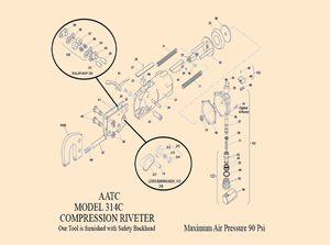 Outil de rivetage pneumatique de type C Alva Engineers - Modèle 314A, robuste, pneumatique/alimenté par air - Product Image 3