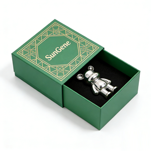 Boîte cadeau pliante en carton rigide personnalisée de luxe noire avec fermeture magnétique, laminage mat, recyclable - Product Image 6