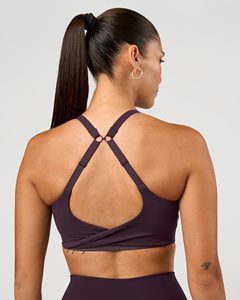 Women's Seamless Solid Color <b>Halter</b> <b>Neck</b> Sports <b>Bra</b> Medium Support Yoga Fitness Top - Product Image 2