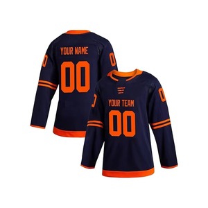 Jersey de Hockey sobre Hielo Sublimado Personalizado para Equipo, Cuello en V, Manga Larga, Transpirable, Absorbente de Humedad, Poliéster/Nailon, Unisex - Product Image 6
