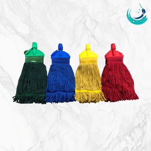 หัวม็อบเคนตักกี้ KSR คุณภาพสูง สีสันสดใส พร้อมที่ยึดสีสันสี่สี ระบบทำความสะอาดพื้นด้วยด้ายฝ้ายแบบห่วง - Product Image 1