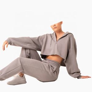 OEM/ODM Women's High-Neck Pullover Sports Sweater Loose Long Sleeve Casual Outdoor Running Autumn Woven Zippered - Product Image 6