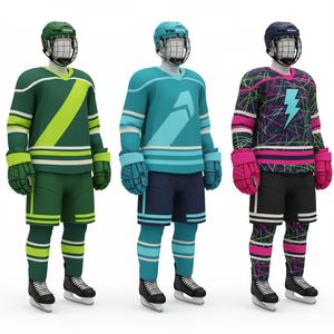 Vente en gros d'uniformes de hockey sur glace RAPID SPORTS personnalisés 2026 |   Ensemble de maillots sublimés professionnels |   100% polyester, léger, séchage rapide | - Product Image 2
