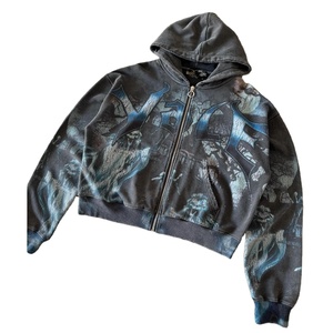 Hombres superventas sudaderas con capucha DTF impresión 100% algodón ácido lavado conjunto de gran tamaño pulóver logotipo personalizado peso pesado Sudadera con capucha para hombres - Product Image 6