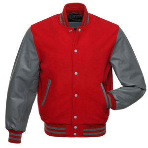 Customized 2025 Top Quality Latest Style Genuine Leather <b>Mens</b> Bomber <b>Jacket</b> Varsity <b>Jackets</b> <b>for</b> <b>Men</b> and Women's with logo - Product Image 3