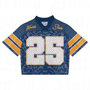 Venta al por Mayor de Camisetas de Fútbol Personalizadas de Alta Calidad, Transpirables, de Malla, Cuello Redondo, 100% Poliéster, Unisex, para Adultos, con Números de Equipo Personalizados - Product Image 1