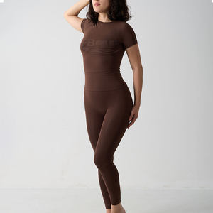 Conjunto Deportivo de 2 Piezas para Mujer, Ligero y Transpirable, con Pantalones con Cintura Elástica y Top Corto, OEM - Product Image 2