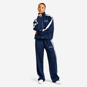 Ensemble de survêtement personnalisé pour homme avec fermeture éclair intégrale, vêtements de sport athlétiques, tenue d'entraînement, veste de survêtement deux pièces OEM ODM - Product Image 1