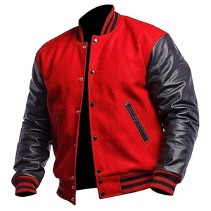 OEM High Quality Unisex Wool Chenille Baseball Varsity <b>Jackets</b> Double Breasted <b>Winter</b> Hooded Thick <b>Waterproof</b> Hot Selling - Product Image 1
